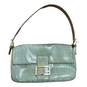Fendi green patent leather baguette (vintage)